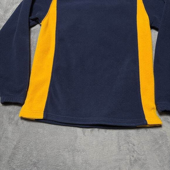 Starter University of Michigan Wolverines Quarter Zip Fleece Navy Maize Mens M - Picture 9 of 15